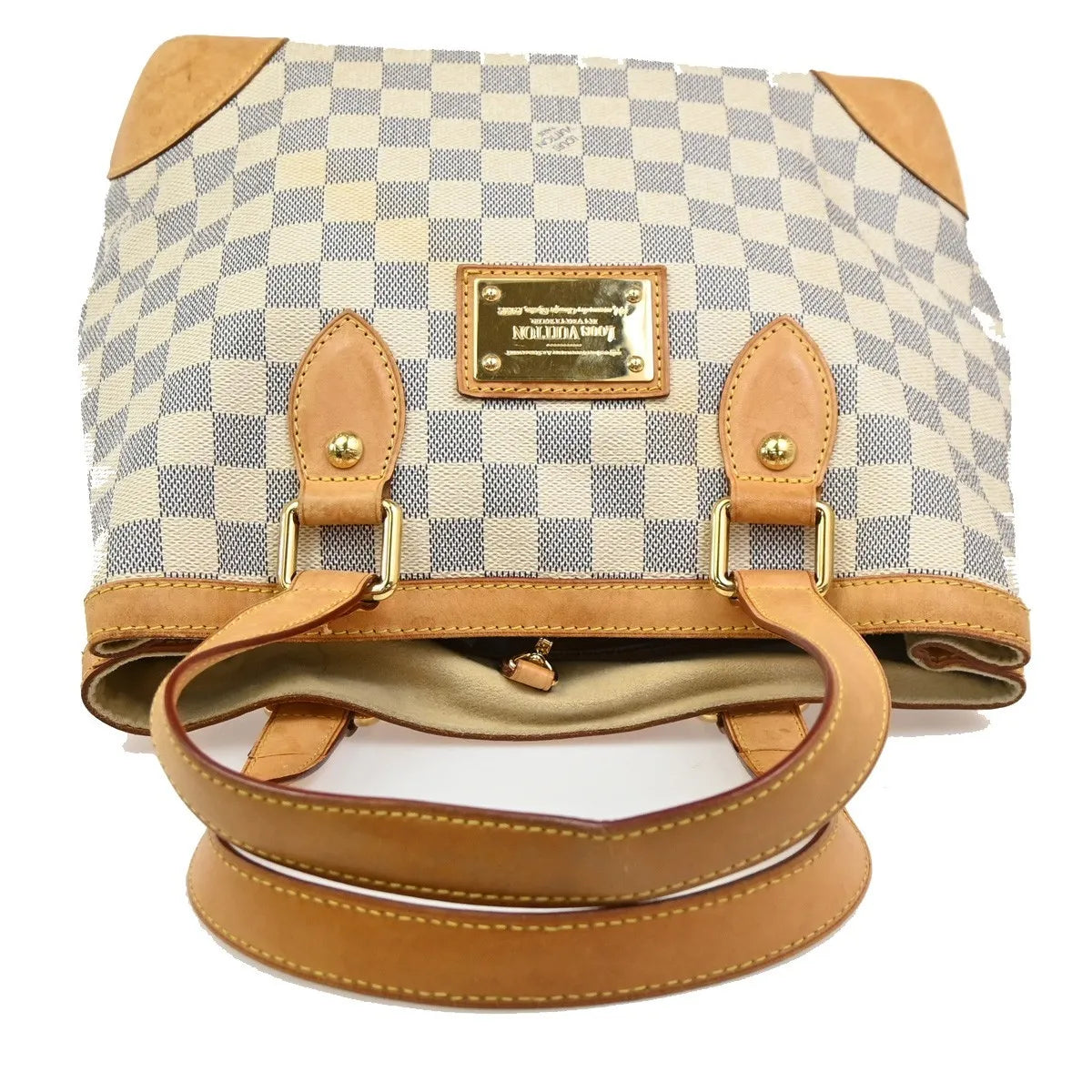Louis Vuitton Hampstead Damier, White, Canvas, Tote Bag