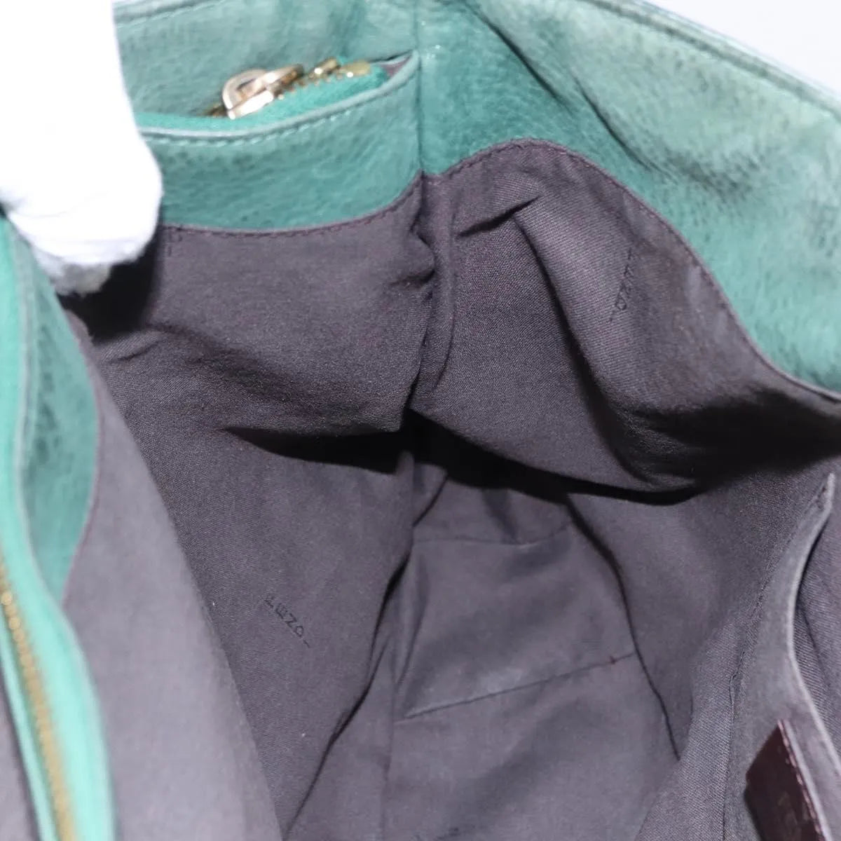 Fendi Vintage Tote leather, Green, Leather, Shoulder Bag
