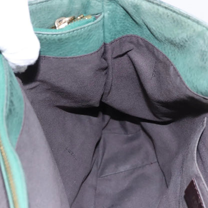 Fendi Vintage Tote leather, Green, Leather, Shoulder Bag