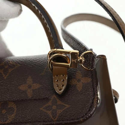 Louis Vuitton Hot Springs Vernis with Monogram Canvas, Brown, Canvas, Backpack