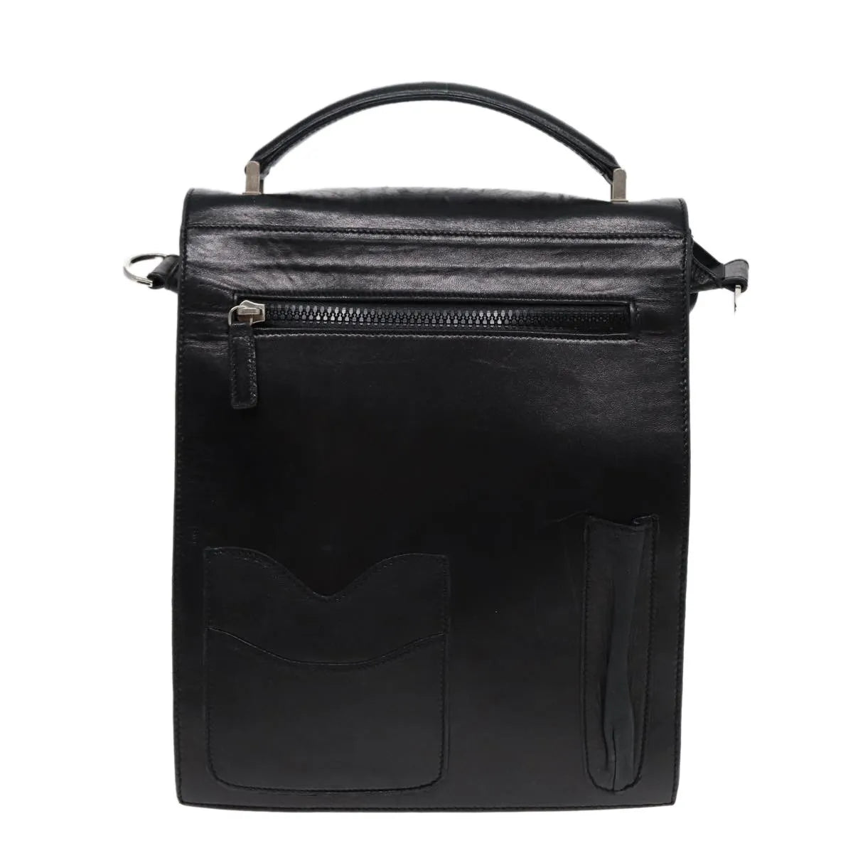 Fendi Vintage Leather, Black, Leather, Handbag