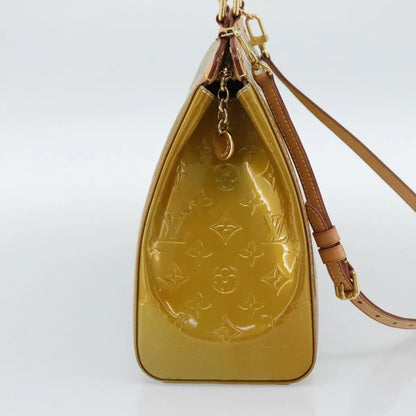Louis Vuitton Brea Monogram Vernis, Beige, Patent Leather, Handbag