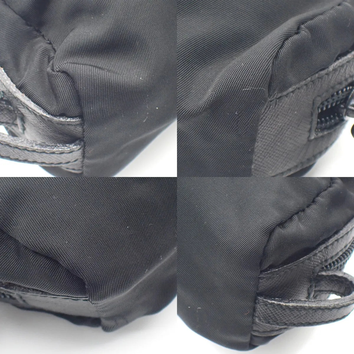 Prada Padded Zip Belt Tessuto, Black, Nylon, Clutch