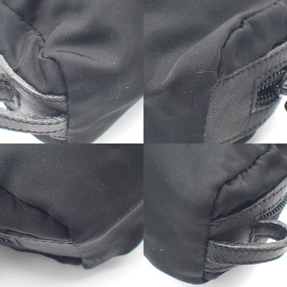 Prada Padded Zip Belt Tessuto, Black, Nylon, Clutch