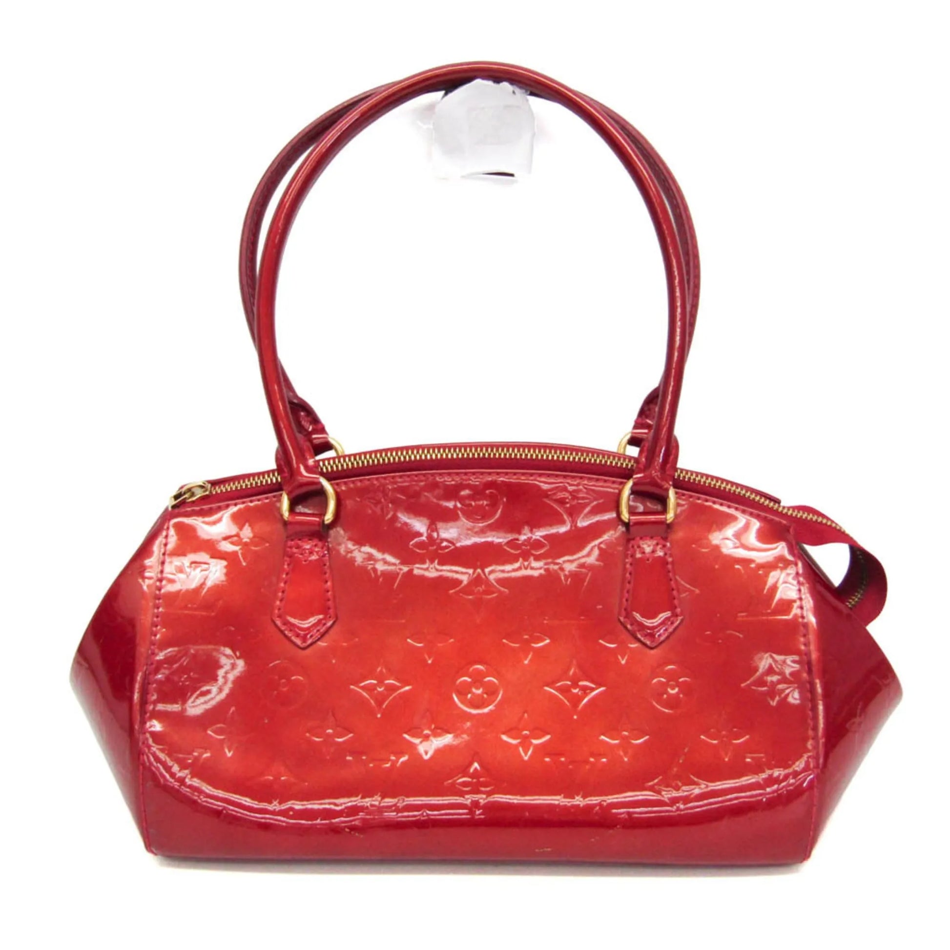 Louis Vuitton Sherwood Monogram Vernis, Red, Patent Leather, Handbag