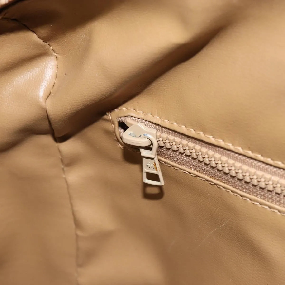 Celine Vintage Macadam Canvas, Beige, Canvas, Handbag