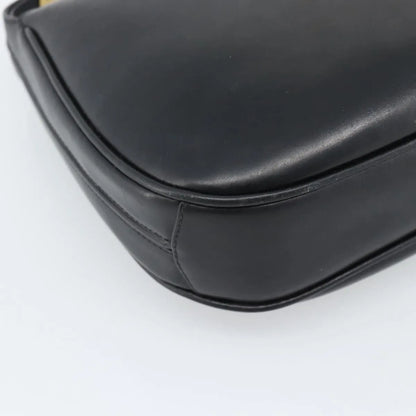 Gucci Vintage Horsebit Leather, Black, Leather, Shoulder Bag