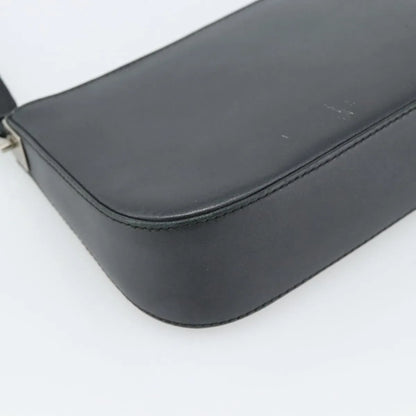 Salvatore Ferragamo Gancini Leather, Black, Leather, Shoulder Bag