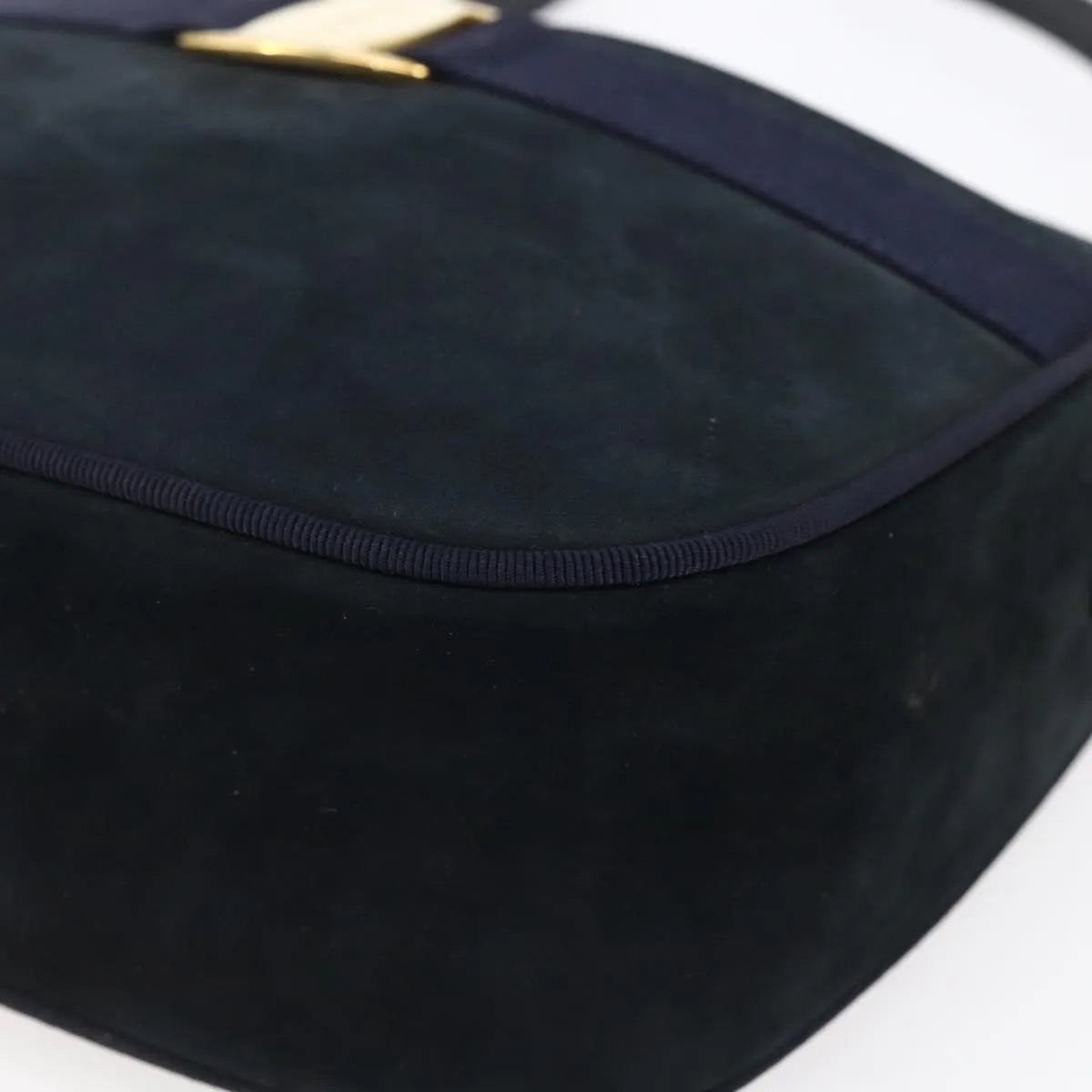 Salvatore Ferragamo Vala Leather, Navy, Leather, Shoulder Bag