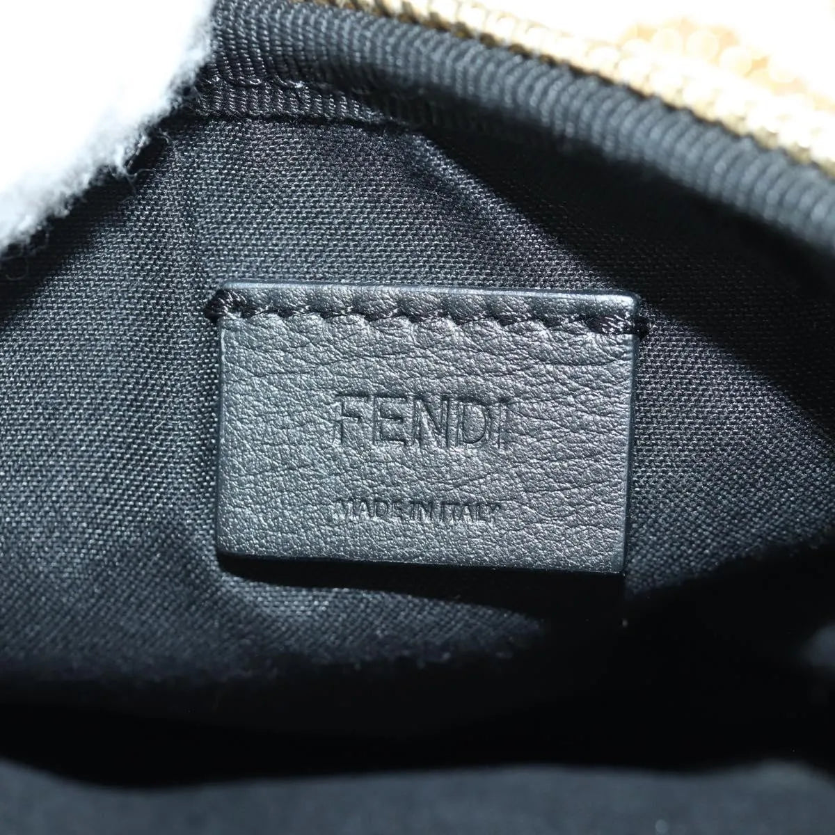 Fendi Easy 2 Baguette Leather, Beige, Leather, Crossbody Bag