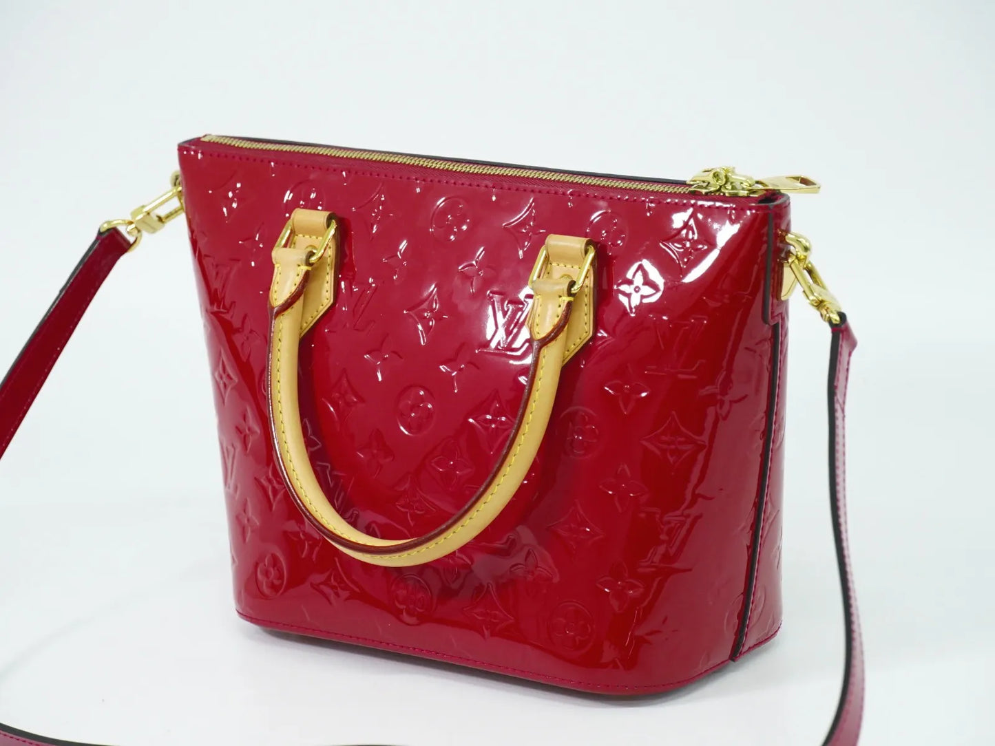 Louis Vuitton Montebello Monogram Vernis, Pink, Patent Leather, Handbag