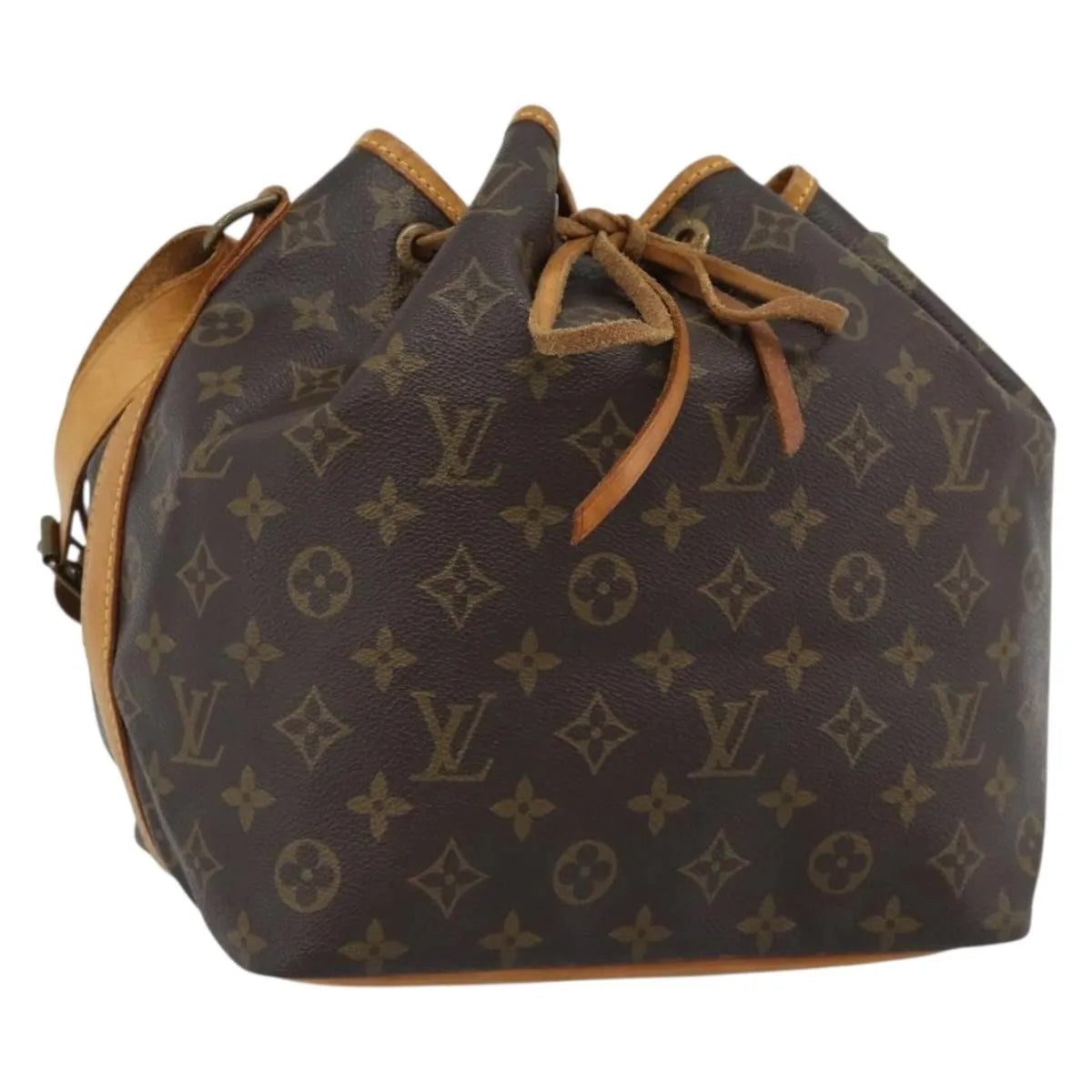 Louis Vuitton Petit Noe Monogram Canvas, Brown, Canvas, Shoulder Bag