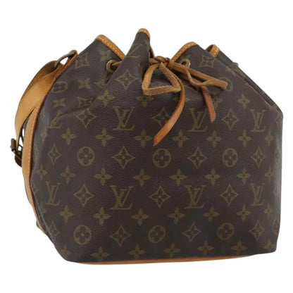 Louis Vuitton Petit Noe Monogram Canvas, Brown, Canvas, Shoulder Bag