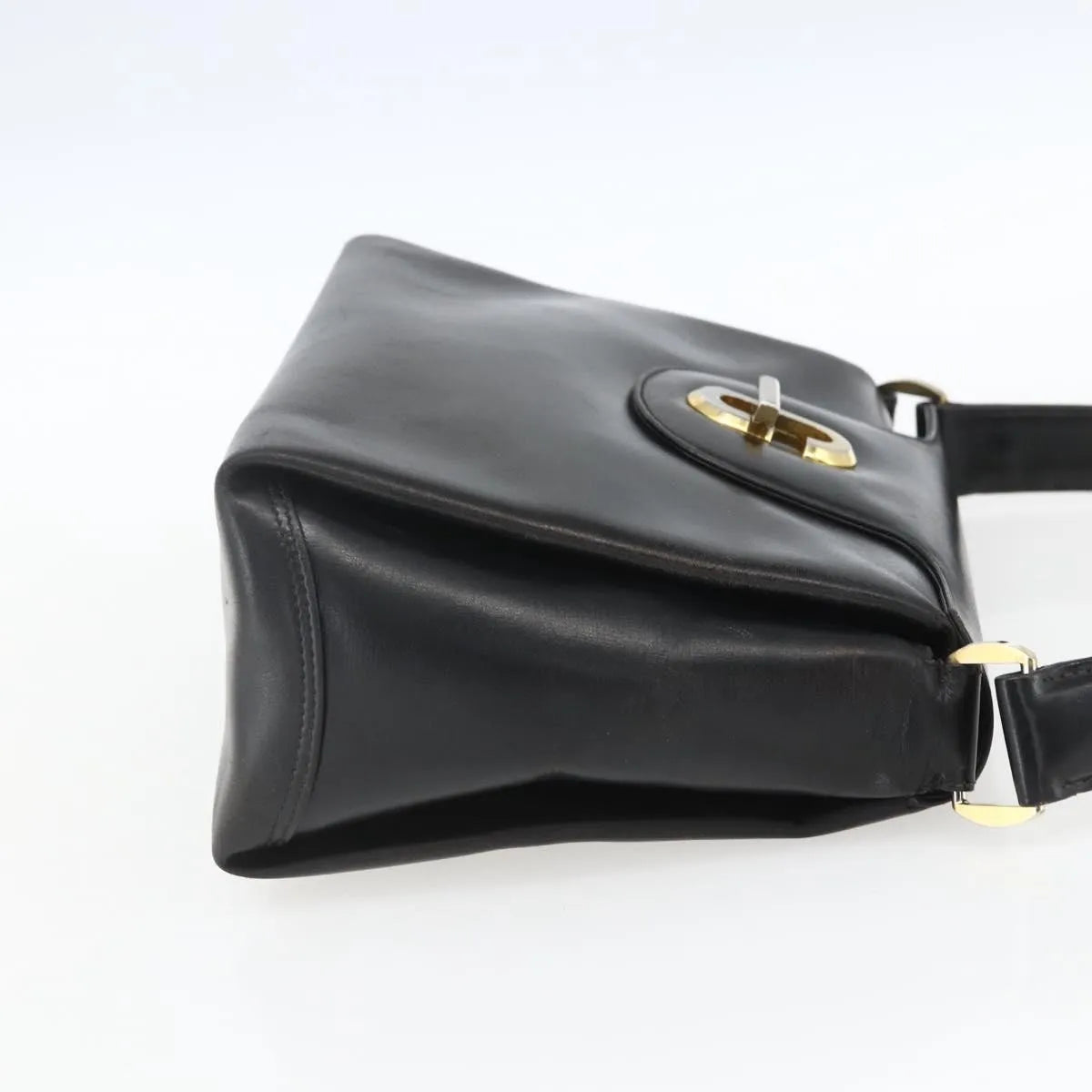 Gucci Vintage Leather, Black, Leather, Handbag