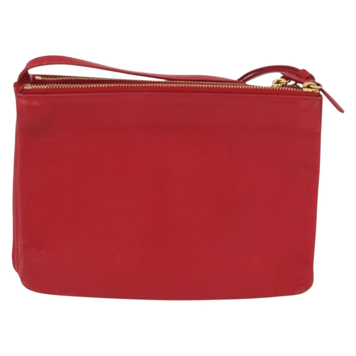 Celine Trio Leather, Red, Leather, Shoulder Bag