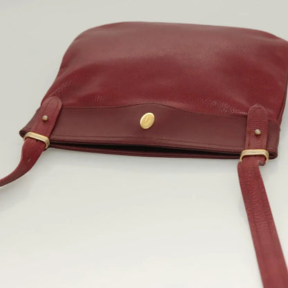 cartier Vintage must de Cartier Leather, Burgundy, Leather, Shoulder Bag