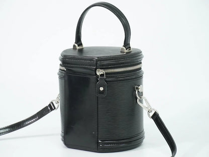 Louis Vuitton Cannes Epi, Black, Leather, Handbag