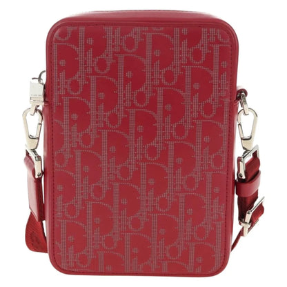 Christian Dior World Tour Zip Messenger Oblique Galaxy Leather, Red, Canvas, Shoulder Bag