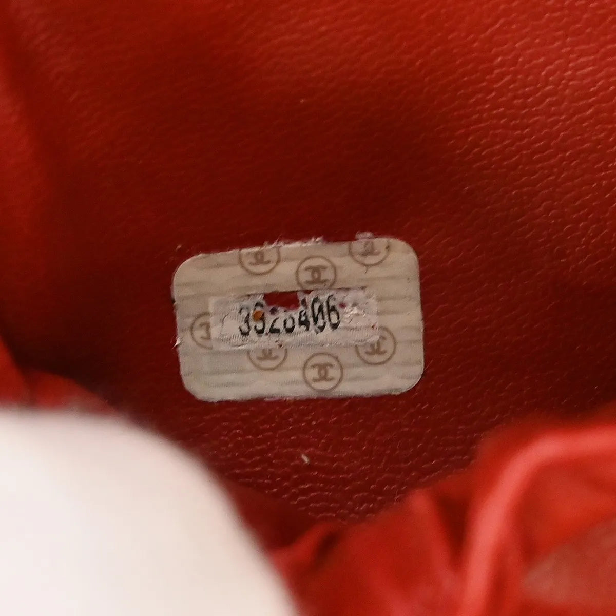 Chanel Vintage Timeless Cosmetic Case Caviar, Red, Leather, Handbag