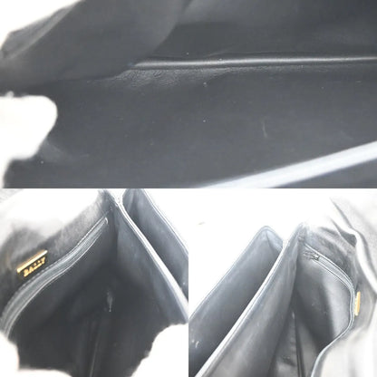 Bally Vintage Quilted Leather, Black, Leather, Handbag