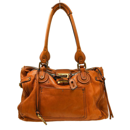 Chloe Paddington Lock Leather, Brown, Leather, Handbag