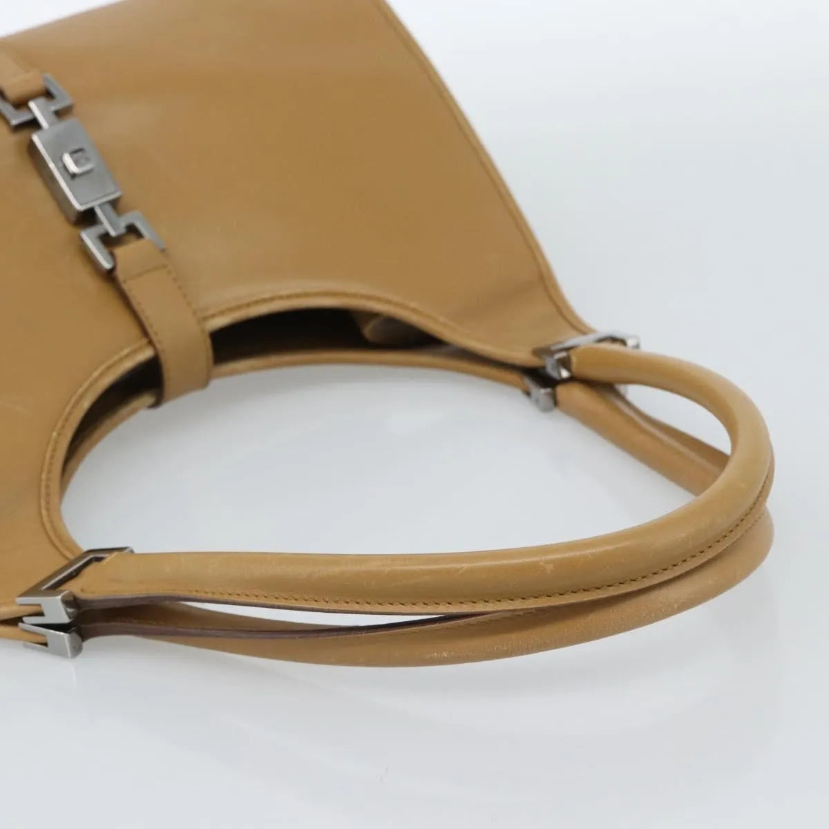 Gucci Piston Jackie O Hobo Leather, Beige, Leather, Handbag