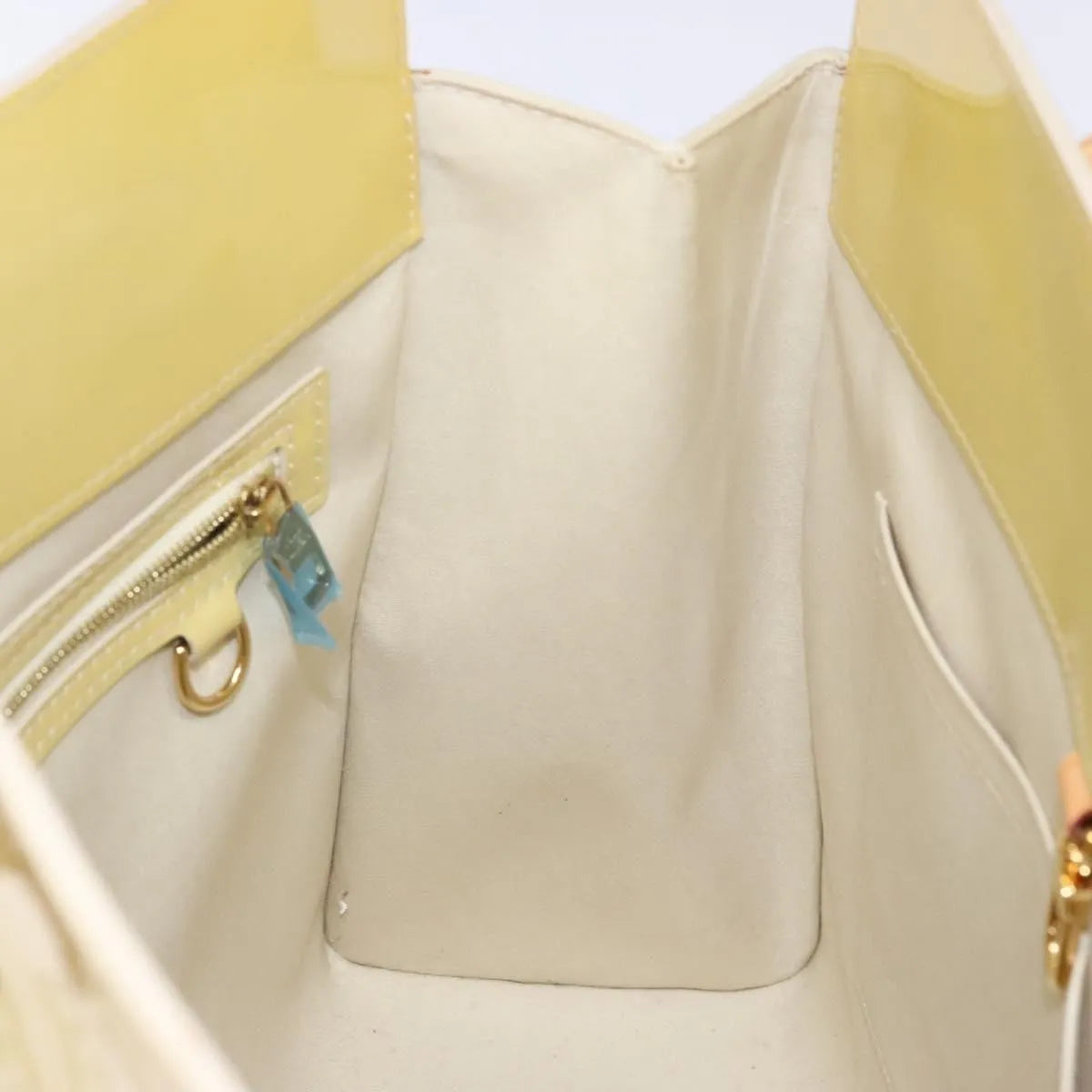 Louis Vuitton Catalina Monogram Vernis, Yellow, Patent Leather, Tote Bag