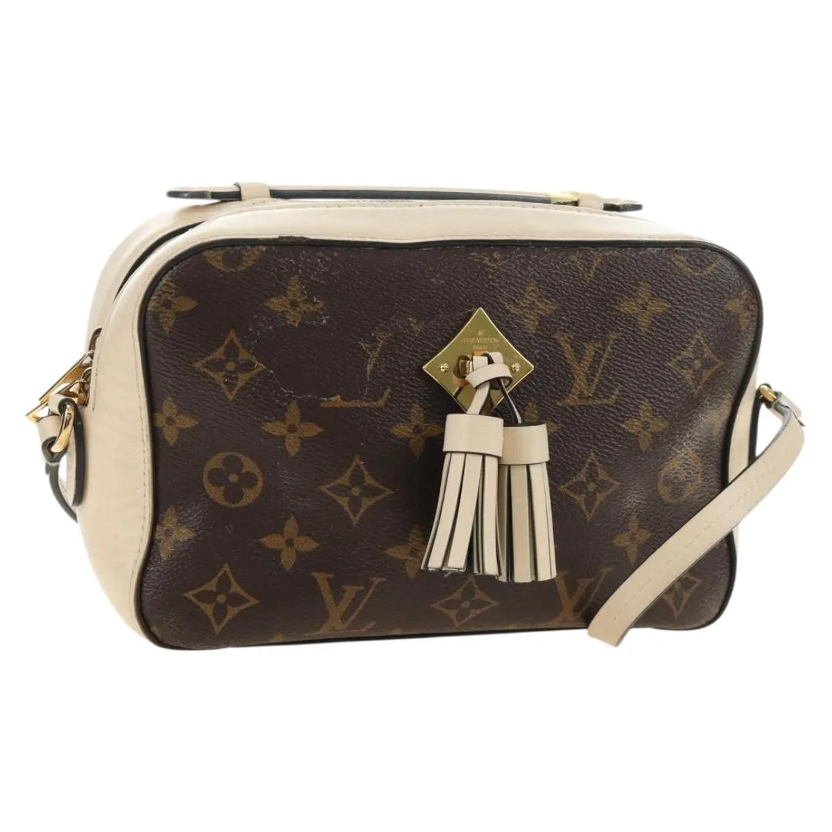 Louis Vuitton Saintonge Monogram Canvas with Leather, Brown, Canvas, Shoulder Bag