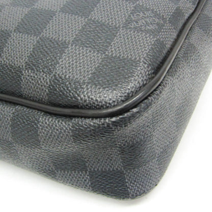 Louis Vuitton Porte-Documents Voyage Damier, Black, Canvas, Briefcase