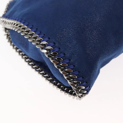 Stella McCartney Falabella Fold Over Shaggy Deer, Blue, Polyester, Shoulder Bag