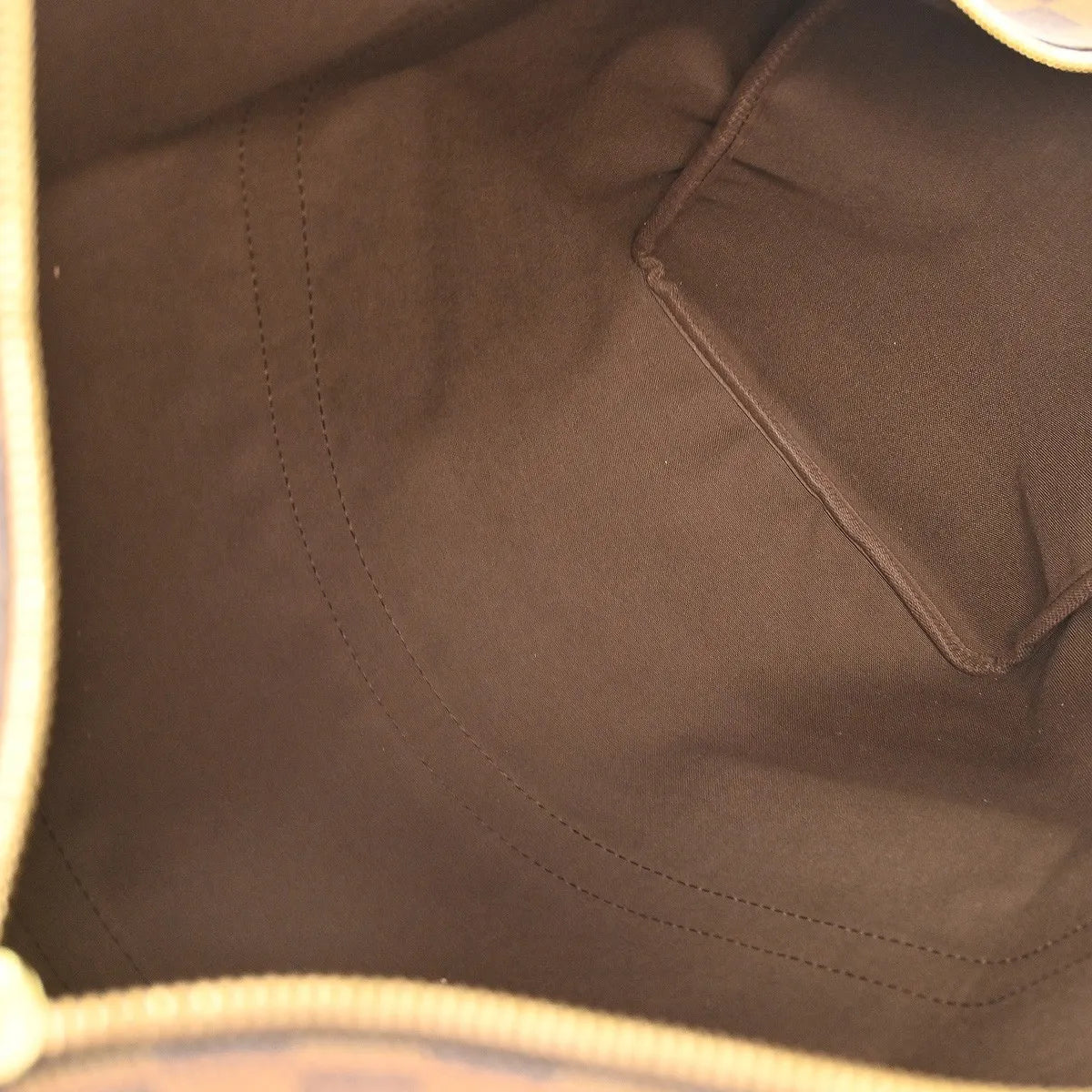 Louis Vuitton Keepall Damier Ebene, Brown, Canvas, Travel Bag