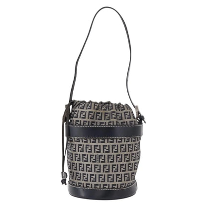Fendi Zucchino Canvas, Navy, Canvas, Handbag