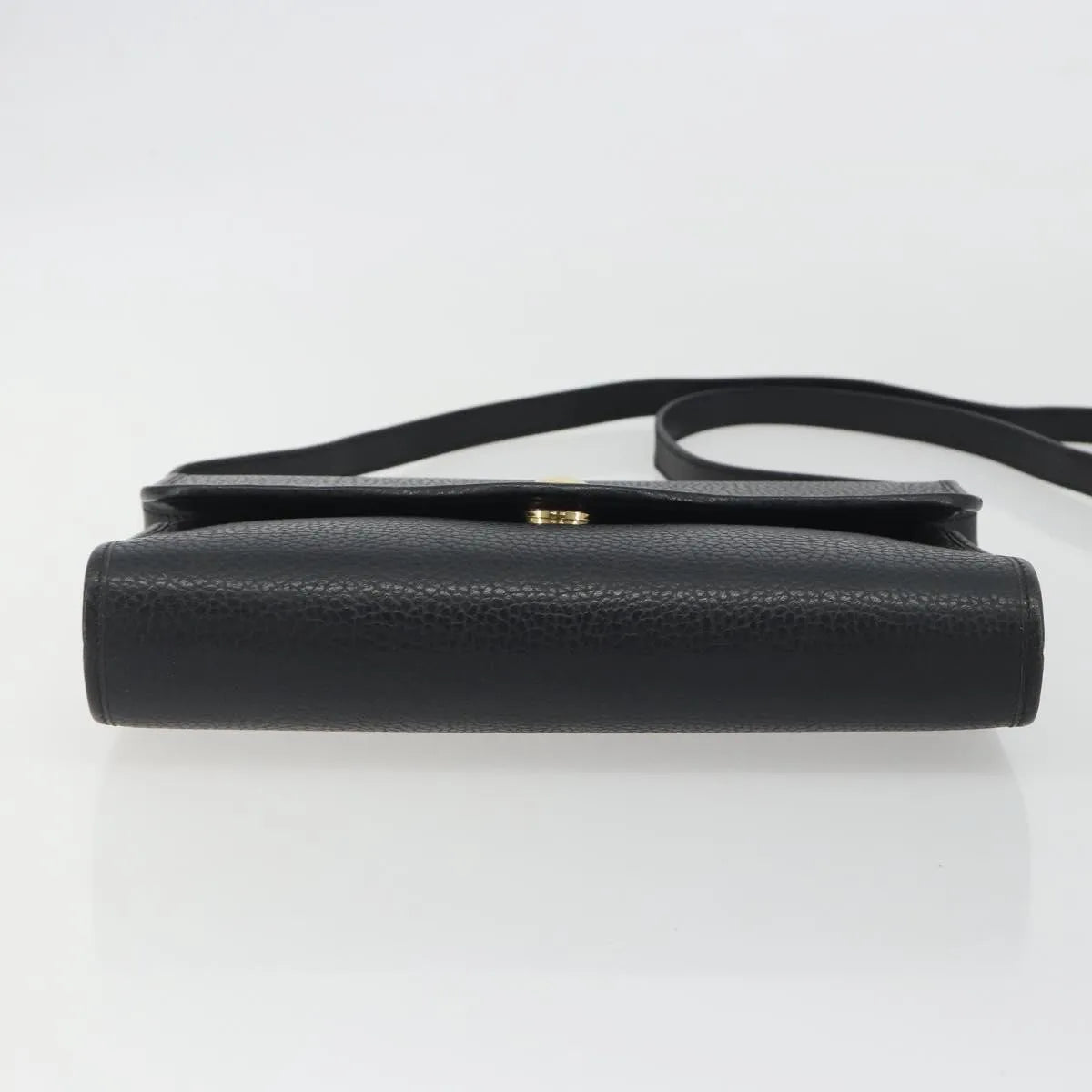 Christian Dior Vintage CD Flap Leather, Black, Leather, Shoulder Bag