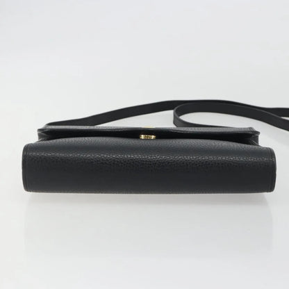 Christian Dior Vintage CD Flap Leather, Black, Leather, Shoulder Bag