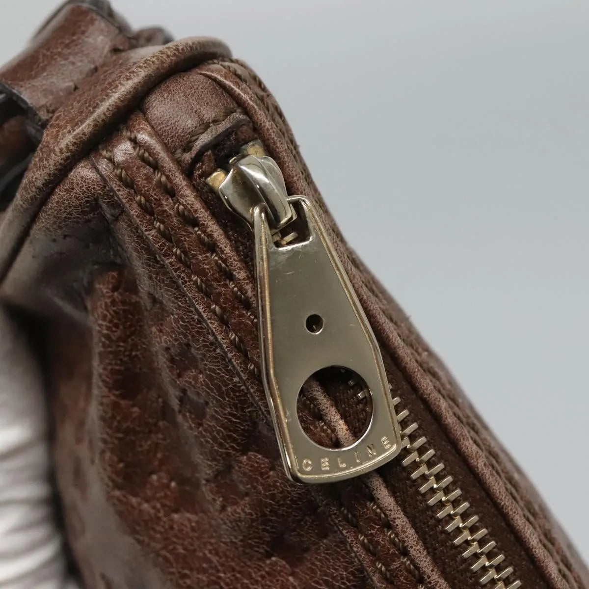 Celine Vintage Leather, Brown, Leather, Shoulder Bag