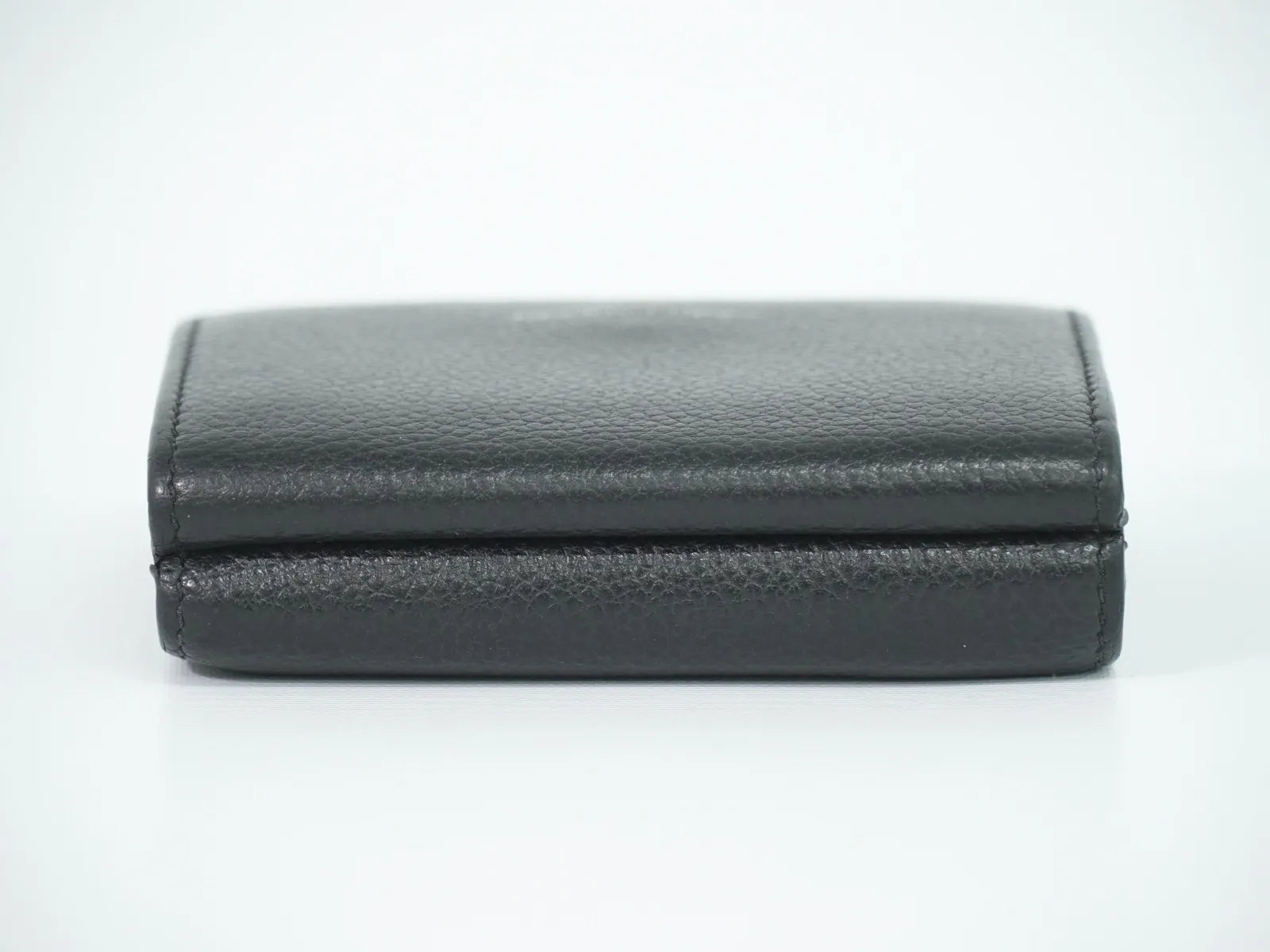 Saint Laurent Compact Matelasse Leather, Black, Leather, Wallet