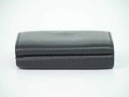 Saint Laurent Compact Matelasse Leather, Black, Leather, Wallet