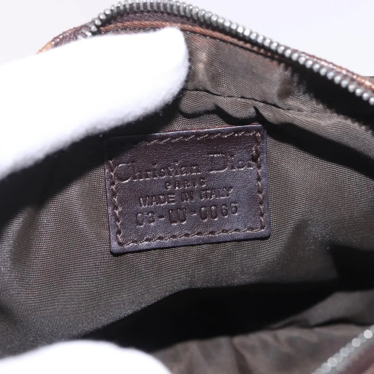 Christian Dior Vintage Trotter Diorissimo Canvas, Brown, Canvas, Clutch