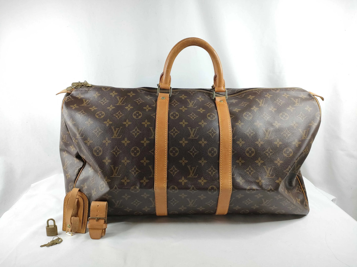 Louis Vuitton Keepall Monogram Canvas, Brown, Canvas, Travel Bag
