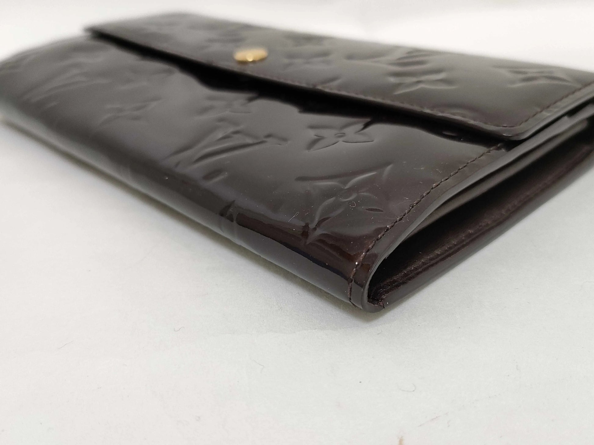 Louis Vuitton Portefeuille Sarah Patent Leather, Burgundy, Patent Leather, Wallet