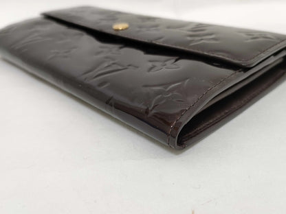 Louis Vuitton Portefeuille Sarah Patent Leather, Burgundy, Patent Leather, Wallet