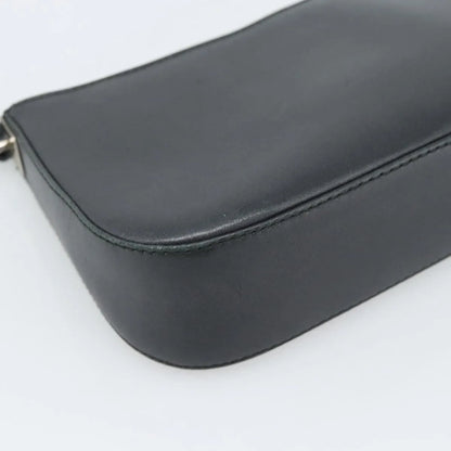 Salvatore Ferragamo Gancini Leather, Black, Leather, Shoulder Bag