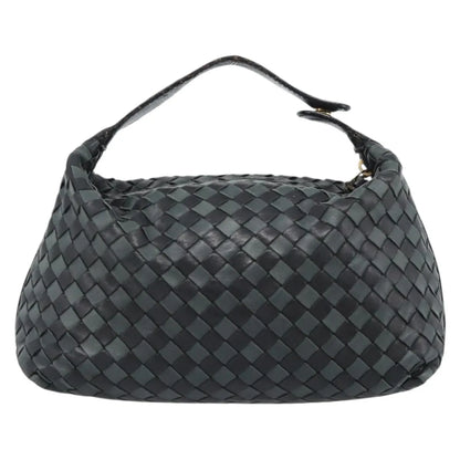 Bottega Veneta Handle Pouch Intrecciato Nappa, Black, Leather, Clutch