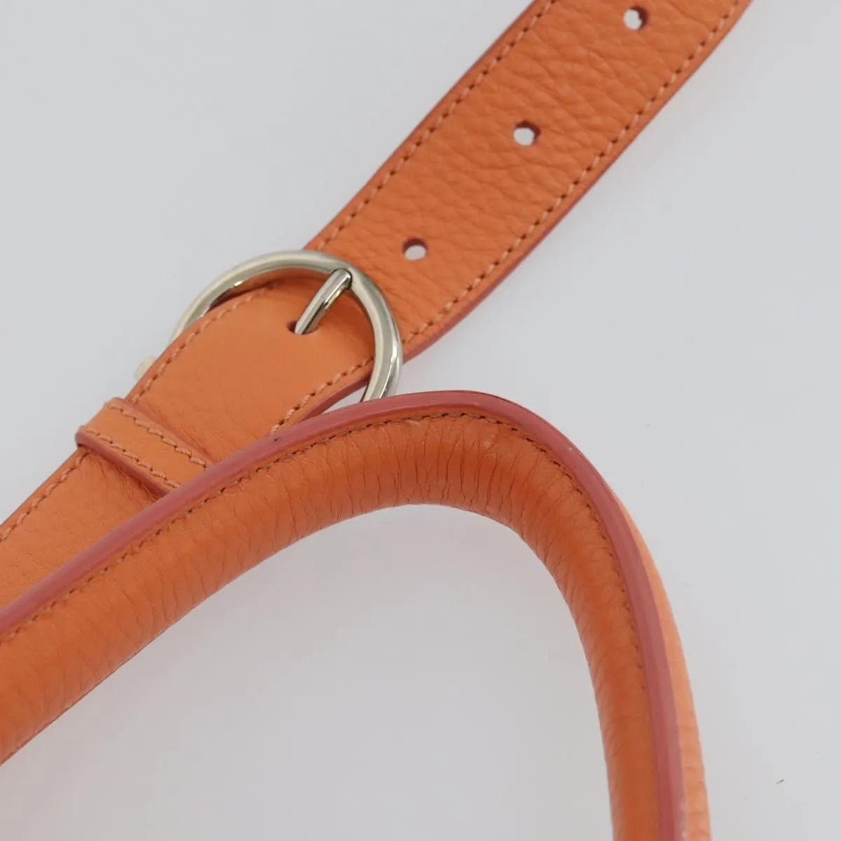 Salvatore Ferragamo Sofia Satchel Grainy Leather, Orange, Leather, Handbag