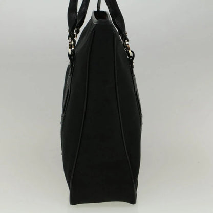 Bvlgari Vintage Canvas, Black, Canvas, Tote Bag