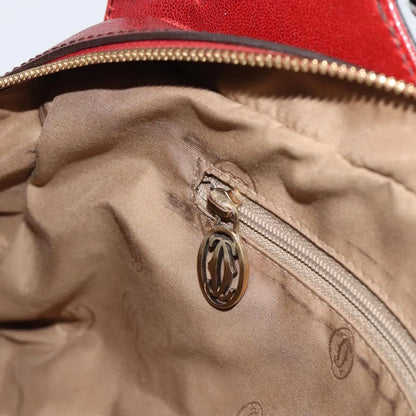 Cartier Marcello Leather, Red, Leather, Handbag
