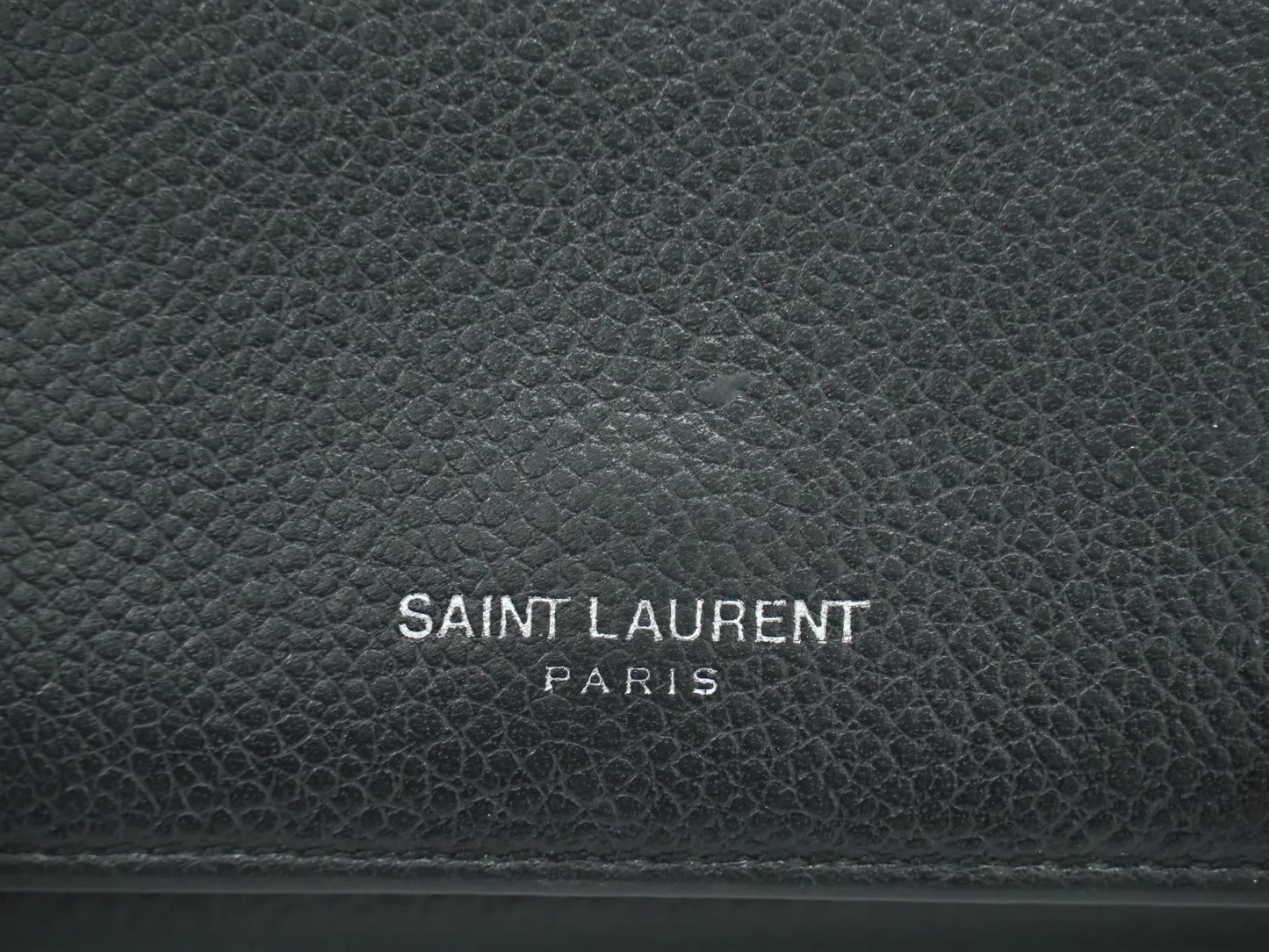 Saint Laurent Compact Matelasse Leather, Black, Leather, Wallet