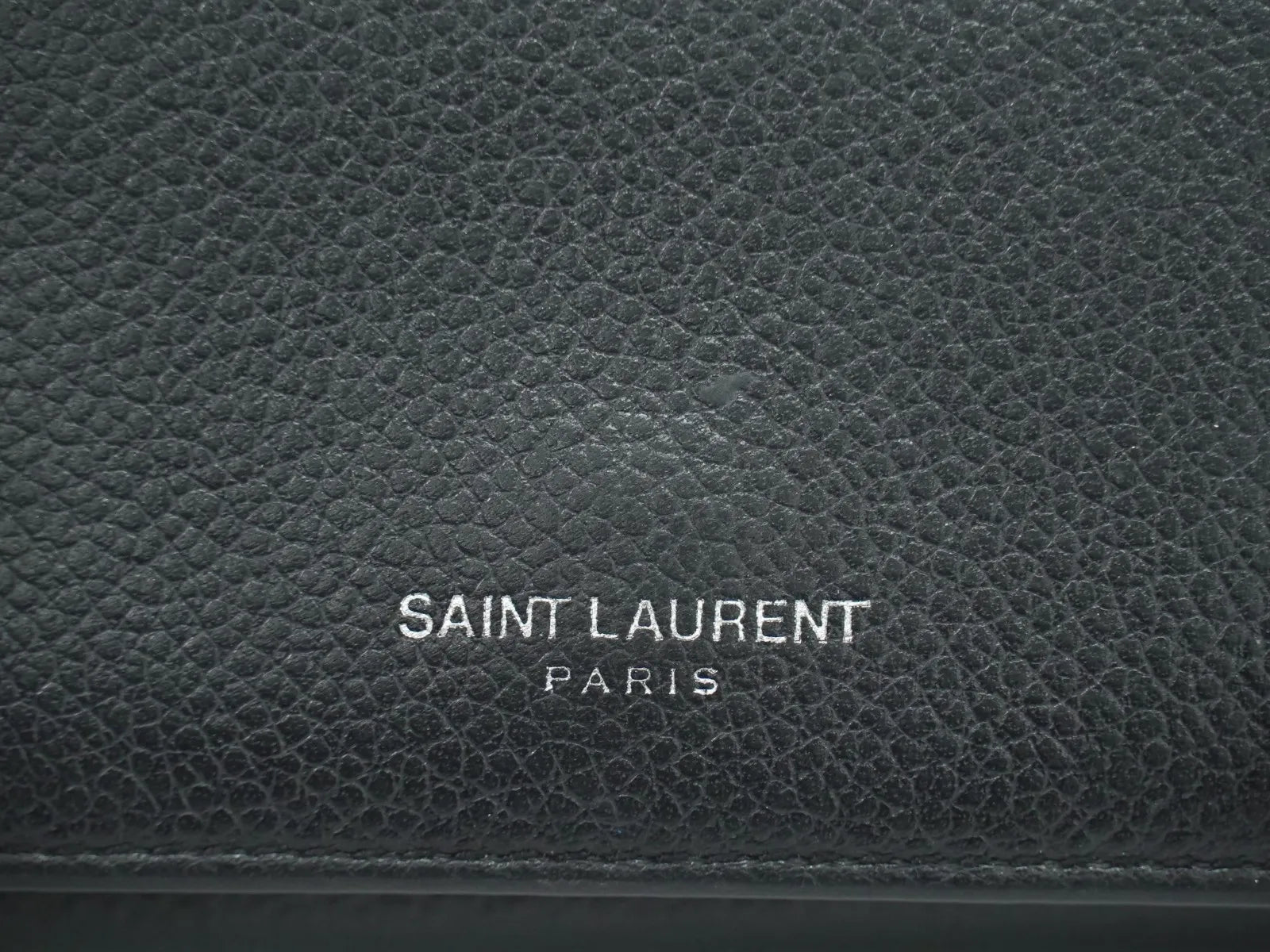 Saint Laurent Compact Matelasse Leather, Black, Leather, Wallet
