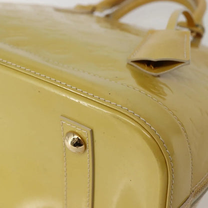 Louis Vuitton Alma Monogram Vernis, Beige, Patent Leather, Handbag