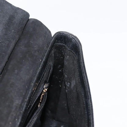 Gucci Vintage Bamboo Handle Leather, Black, Leather, Handbag